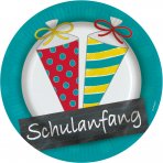 Schulanfang Teller, 8 Stück