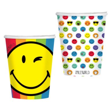 Becher Smileyworld, 8 Stück