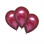 Latex Ballons Satin Bordeaux Metallic, 6 Stück