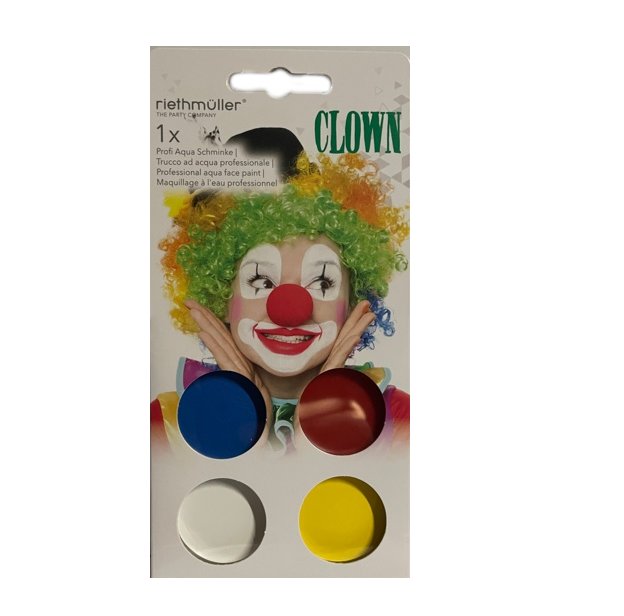 Karneval Clown Schminke, 6 Stück