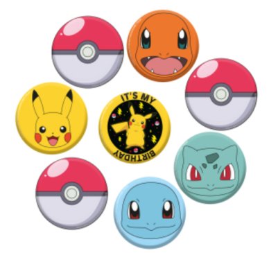 Pokemon Badgets, Buttons, 8 Stück
