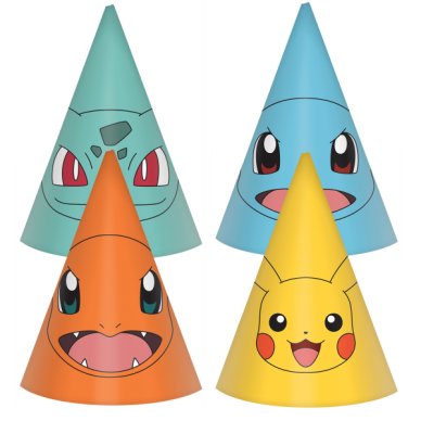 Pokemon Partyhütchen, 8 Stück