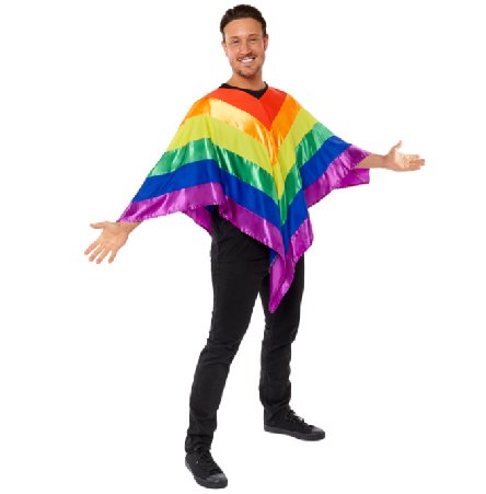 Poncho in Regenbogenfarben Poncho in Regenbogenfarben