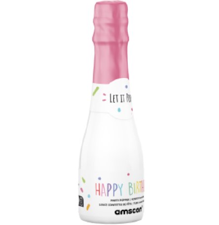 Konfetti-Popper-Flasche,rosa