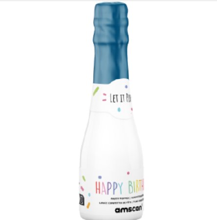 Konfetti-Popper-Flasche,blau
