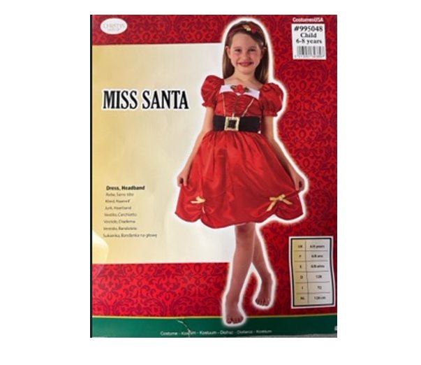 Kinderkostüm Miss Santa