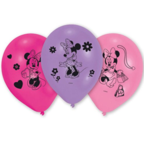 Latex Balloons Minnie Mouse, 10 Stück