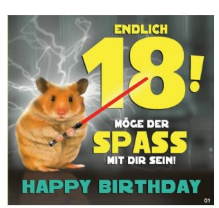 Musikkarte zum 18.Geburtstag