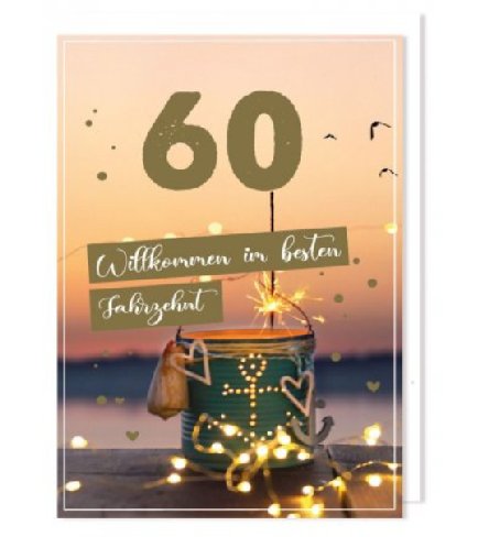 Avan la Vie - A4 Karte zum 60.Geburtstag Avan la Vie - A4 Karte zum 60.Geburtstag