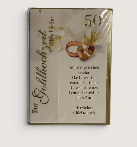 Goldene Hochzeit Glückwunschkarte Goldene Hochzeit Glückwunschkarte