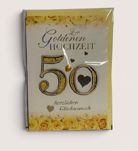 Goldene Hochzeit Glückwunschkarte Goldene Hochzeit Glückwunschkarte