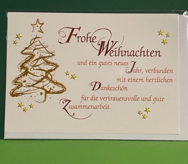 Weihnachtskarte - geschäftlich