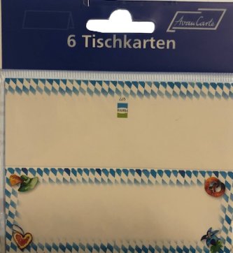 Tischkarten Oktoberfest, 6 Stück