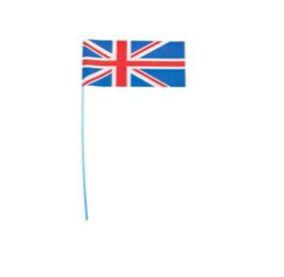Großbritannien Flaggen Fahnen auf Stab, 60 Stück