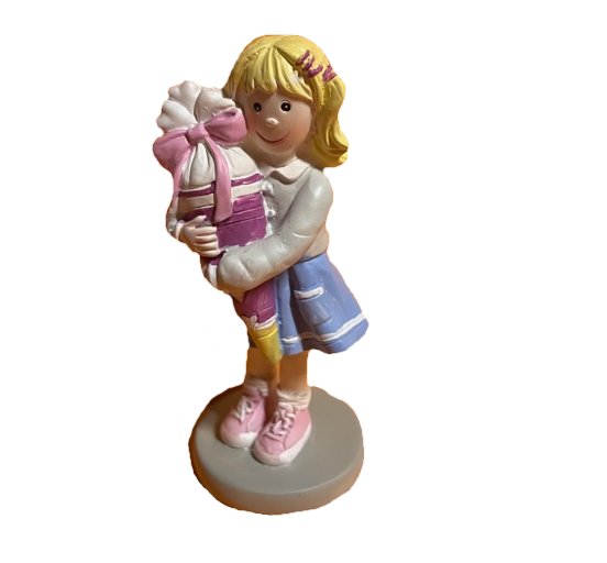 Schulanfang Figur mit Schultüte Mädchen, blond