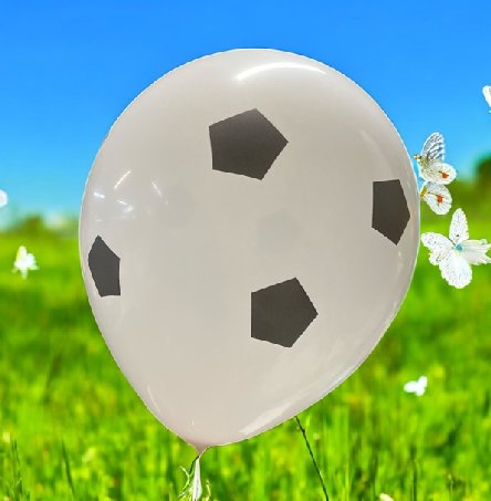 Fußball Luftballons, schwarz/weiß, 25 Stück