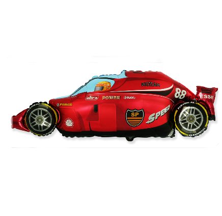 Folienballon Rennwagen, rot Folienballon Rennwagen, rot