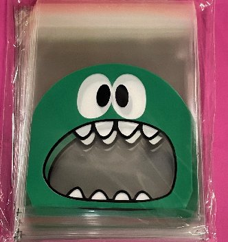 Monster Cellophantüten,selbstklebend, 100