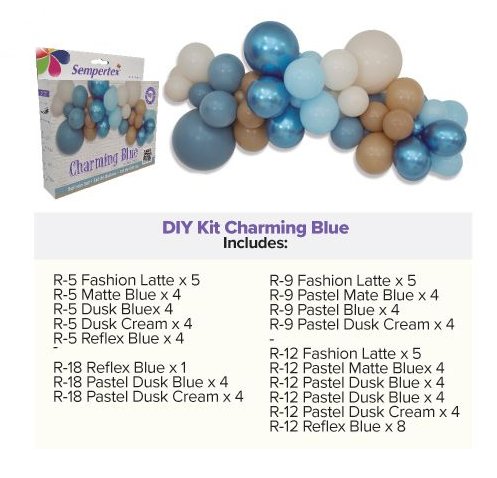 Luftballonbausatz Set Blau Vintage Luftballonbausatz Set Blau Vintage