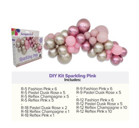 Luftballonbausatz Set Pink Pastell