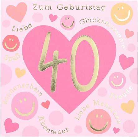 Pop up Musikkarte zum 40.Geburtstag