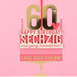 Depesche Karte zum 60.Geburtstag