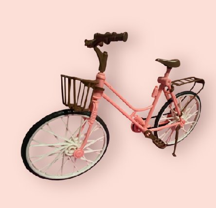 Damenfahrrad, rosa Miniatur, 26 x 16 cm