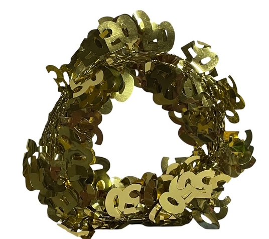Girlande zur goldenen Hochzeit aus Draht