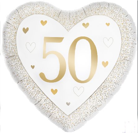 Folienballon Zahl 50, gold