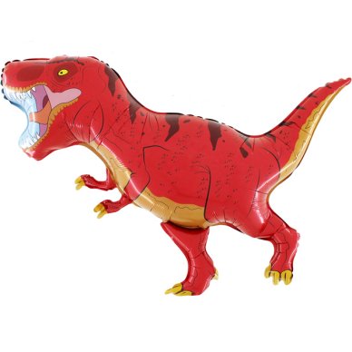 Folienballon Dinosaurier, rot, 101 cm