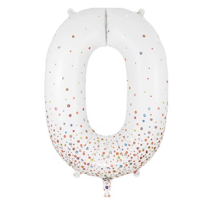 Folienballon Zahl 0 Sparkling Holo Rose Gold