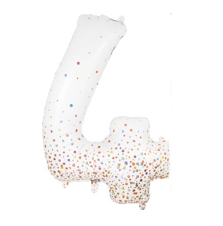 Folienballon Zahl 4 Sparkling Holo Rose Gold