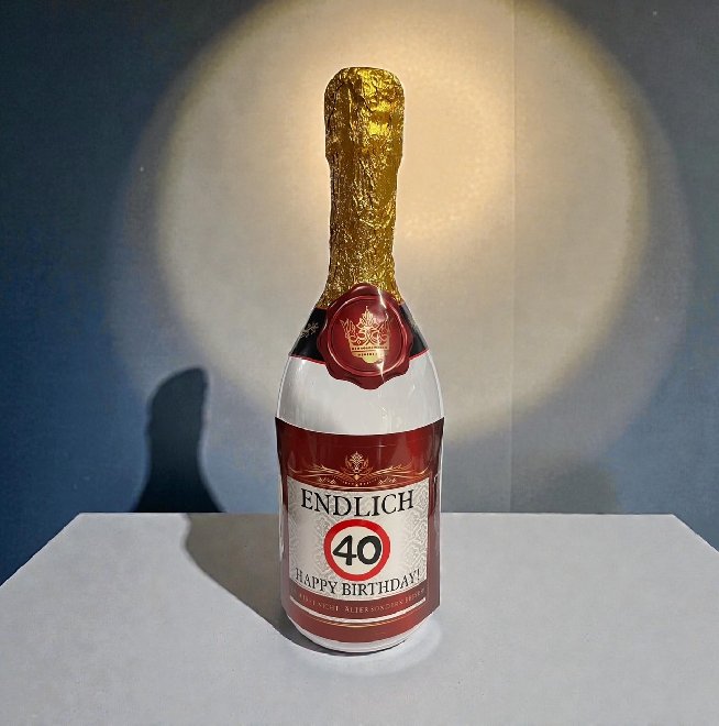 Flasche zum 40.Geburtstag - befüllbar Flasche zum 40.Geburtstag - befüllbar