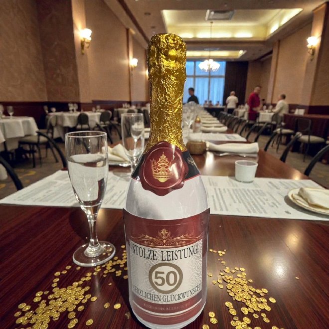 Flasche Goldhochzeit - befüllbar Flasche Goldhochzeit - befüllbar