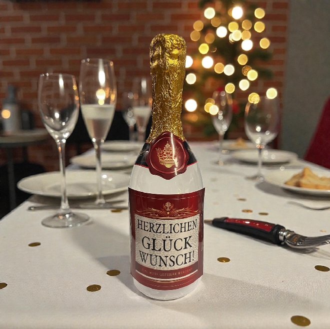 Flasche Herzlichen Glückwunsch - befüllbar Flasche Herzlichen Glückwunsch - befüllbar