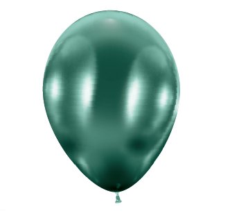 10 Luftballons 33cm - Grün Metallic