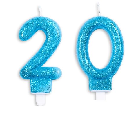 Tortenkerze zum 20.Geburtstag Tortenkerze zum 20.Geburtstag