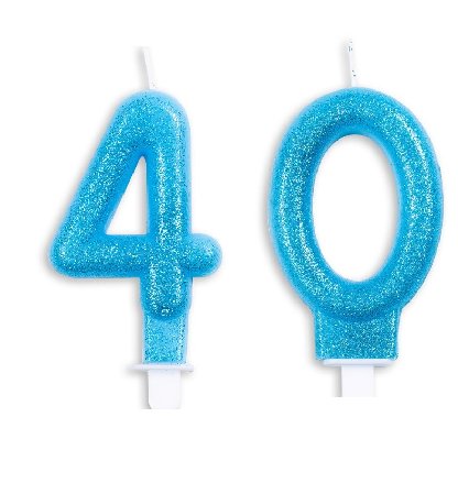Tortenkerze zum 40.Geburtstag Tortenkerze zum 40.Geburtstag