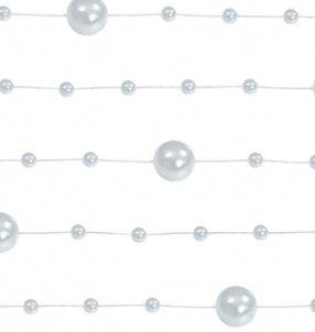Perlengirlande - 5m - weiß