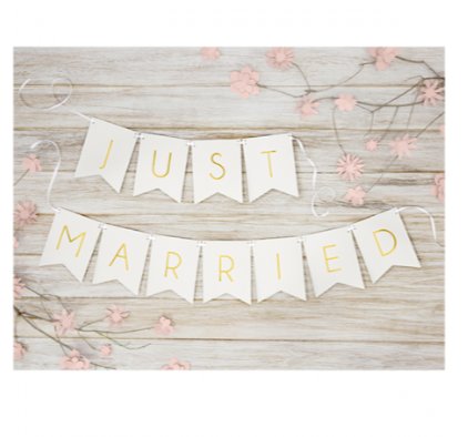 Bannergirlande - Just Married - Weiß Bannergirlande - Just Married - Weiß