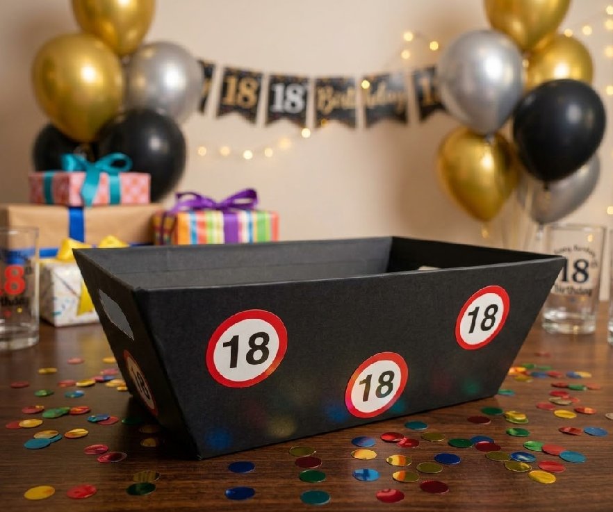 Geschenkschachtel zum 18.Geburtstag