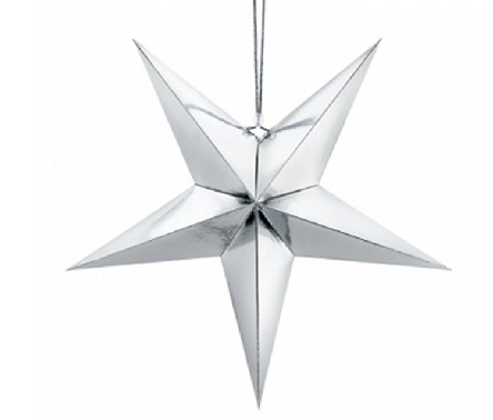 Weihnachten Stern, silber - 45 cm Weihnachten Stern, silber - 45 cm