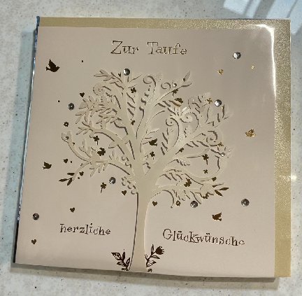 Taufe Karte 21 x 21 cm Taufe Karte 21 x 21 cm