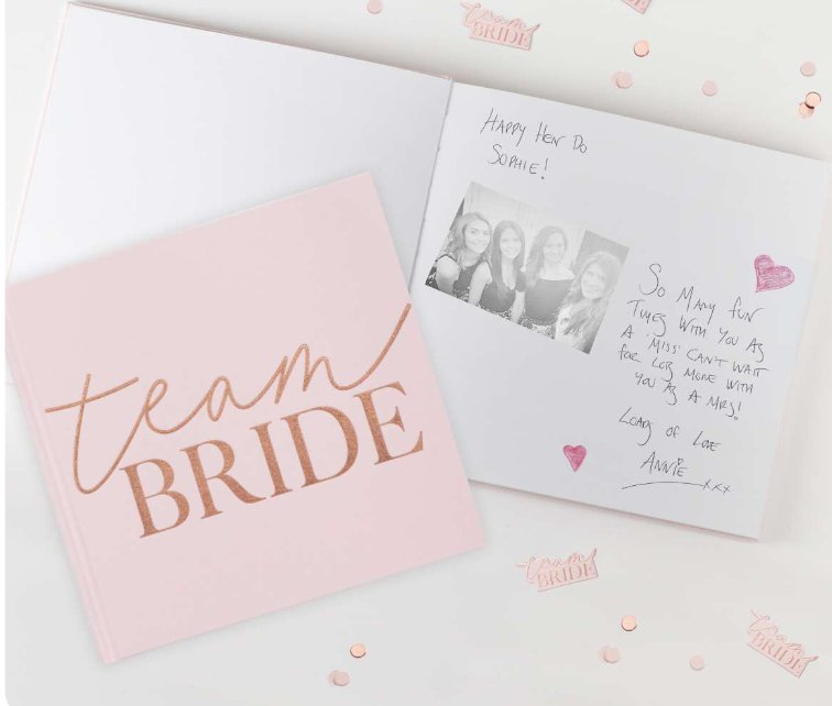 Gästebuch Team Bride - samt blush