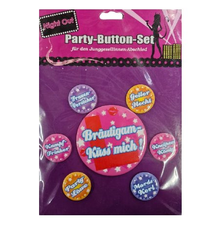 Bräutigam Küss mich - Anstecker Set