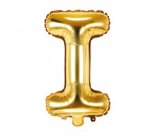 Folienballon Buchstabe I - Gold, 35 cm