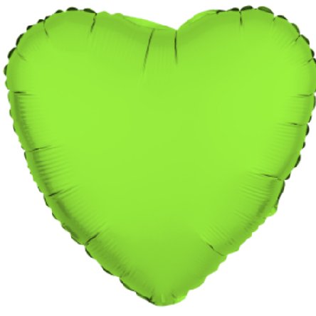 NEON GRÜN Ballon Herzform, 43 cm