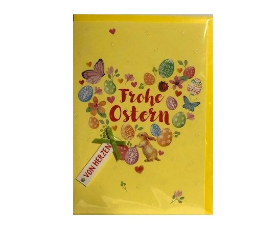 Frohe Ostern Karte mit Umschlag