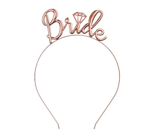 1 Haarreif in rosegold - Bride (Braut)