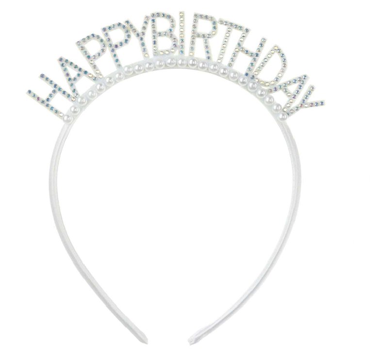 Haarreifen Happy Birthday Glitzer Haarreifen Happy Birthday Glitzer
